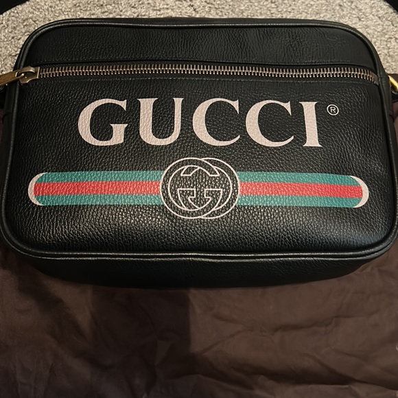 Gucci Pebbled Leather Retro Print bag - Picture 2 of 9